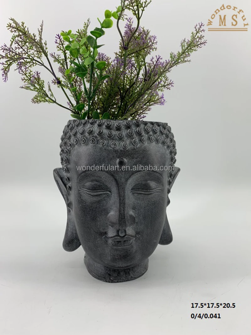 Creative Resin Buddha Flower Pot Decorative Zen Succulent Plant Pots Customized for Home Decor