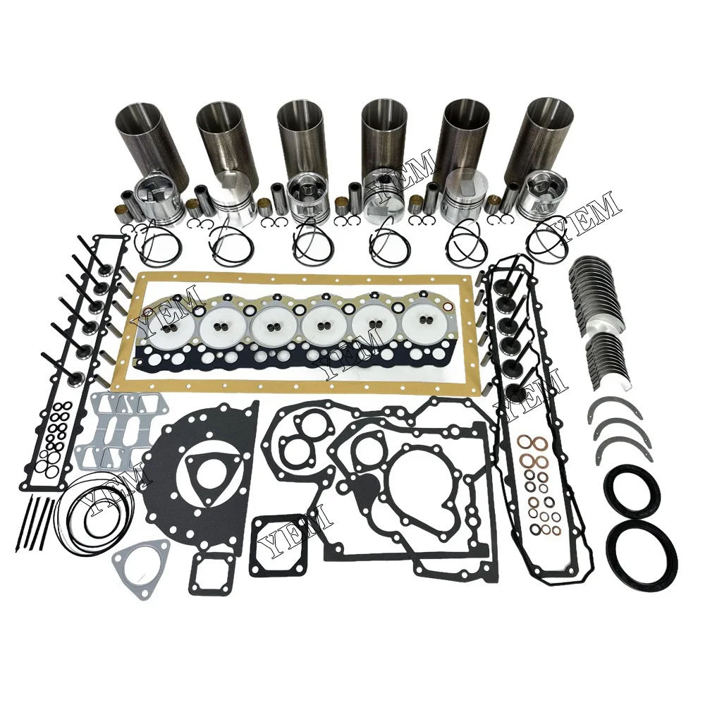 Aftermarket S6S Cylinder Liner and Gasket Kit With Bearing Valve Guide for Mitsubishi Genuine Engine Parts