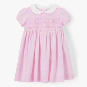 Baby Summer Solid Cotton Short-Sleeve Girl Casual Dresses