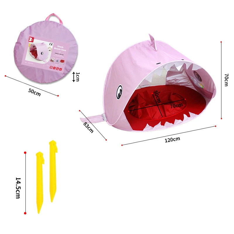 kids play pop-up portable foldable baby beach tent with water pool factory