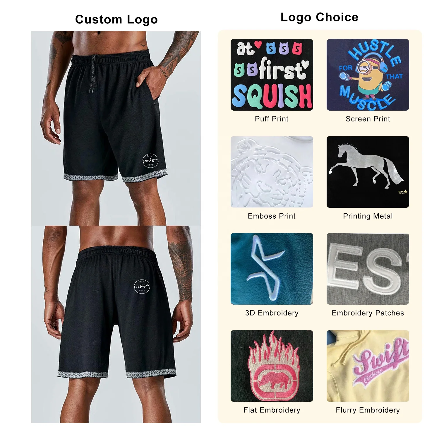 Wholesale High Quality Men Cotton Shorts Pant Jersey Summer Gym Shorts Silk Screen Print Cargo Pants Men Shorts