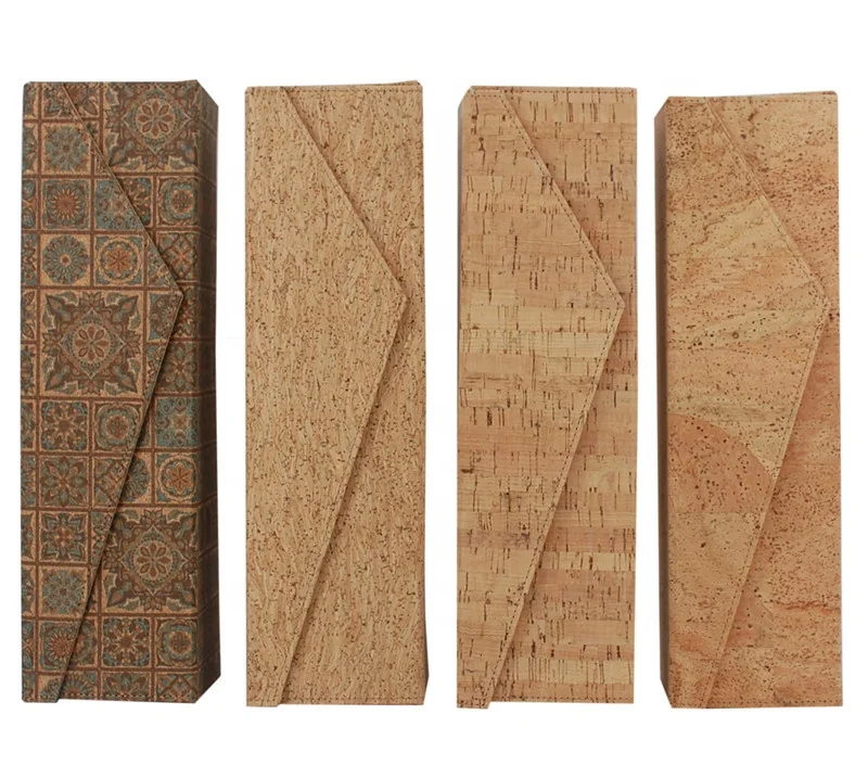 Flat Fold Cork Wine Sleeve Eco-Friendly Packaging Envelope for Custom ...