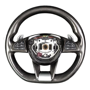 Customized Steering Wheel for Mercedes-Benz W177 W213 W204 W205 W211 C257 AMG GT GLE CLA LED Carbon Fiber Steering Wheel
