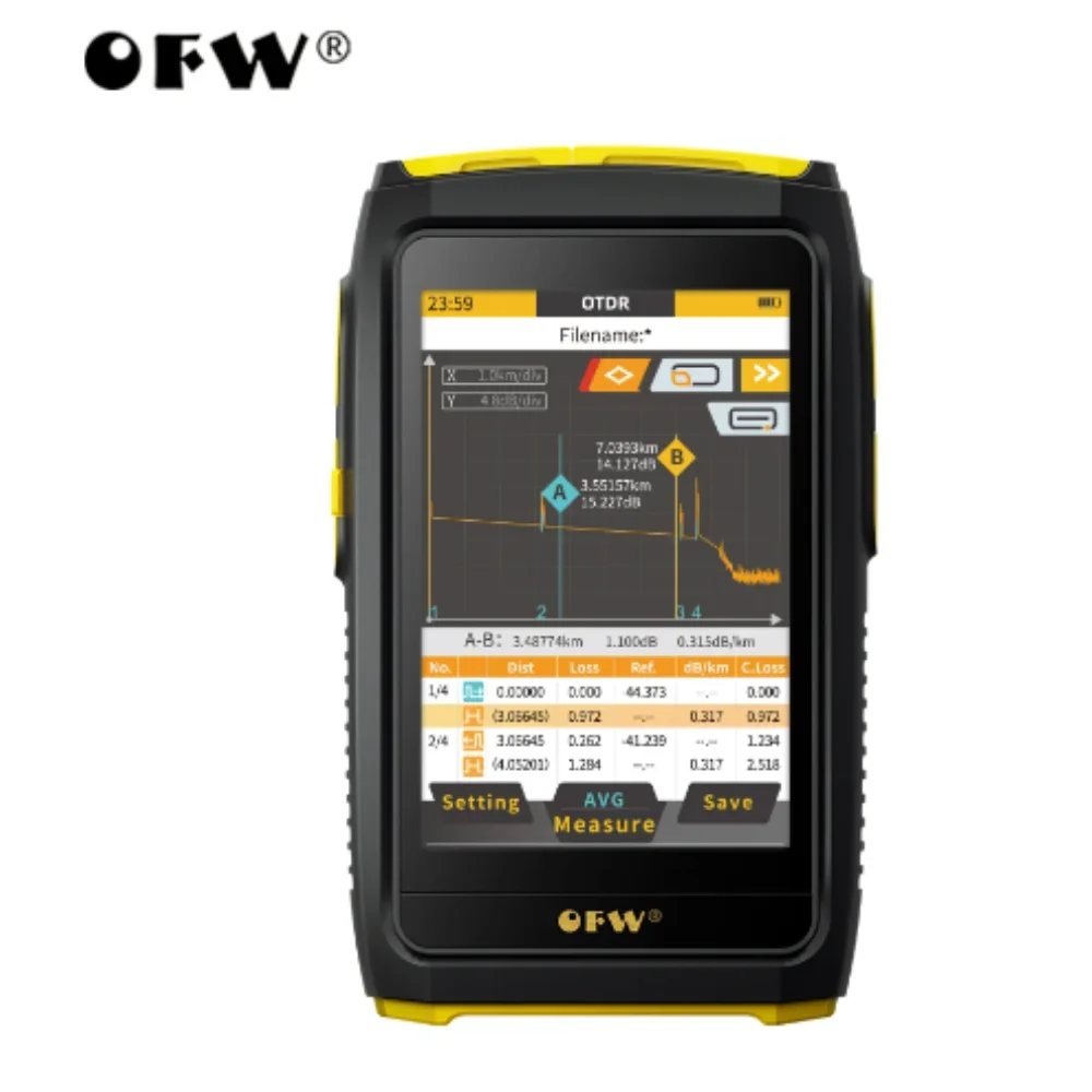 OFW OTDR FWT-100 - Active Fiber Live Test 1550nm 20db 80KM