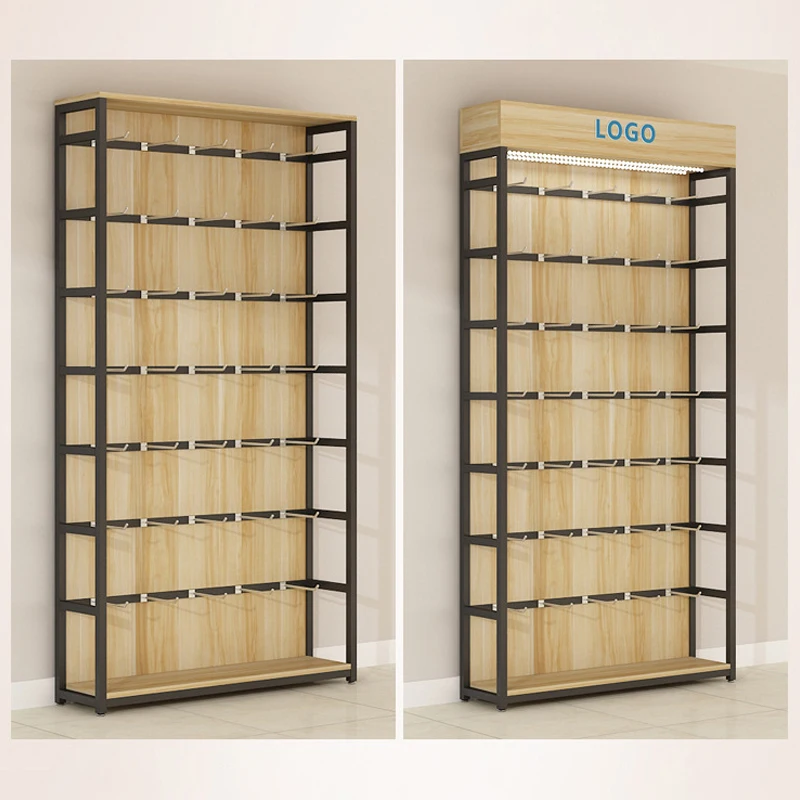 Custom Supermarket Metal And Wood Display Duty Display