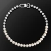 10mm silver ball pearl necklace