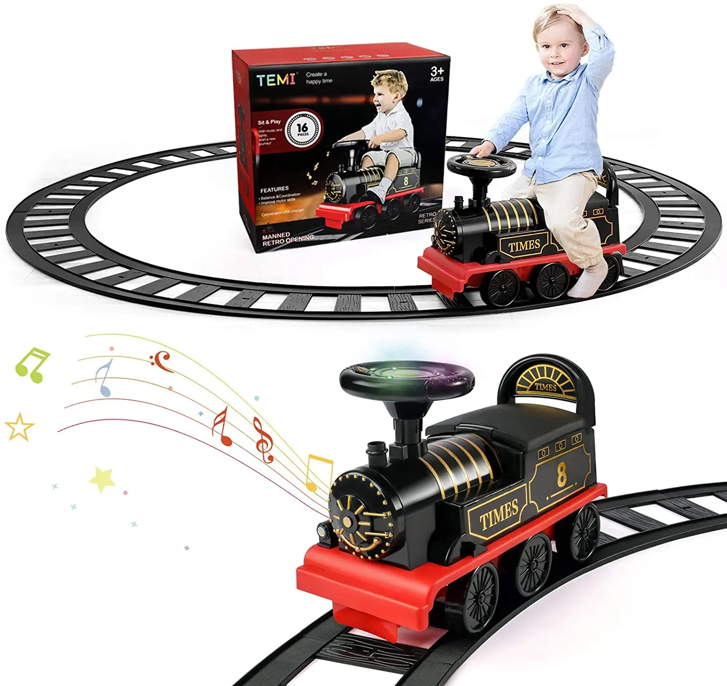 Hot Sale Classic Ride-on Electric Railway Train Set for Kids