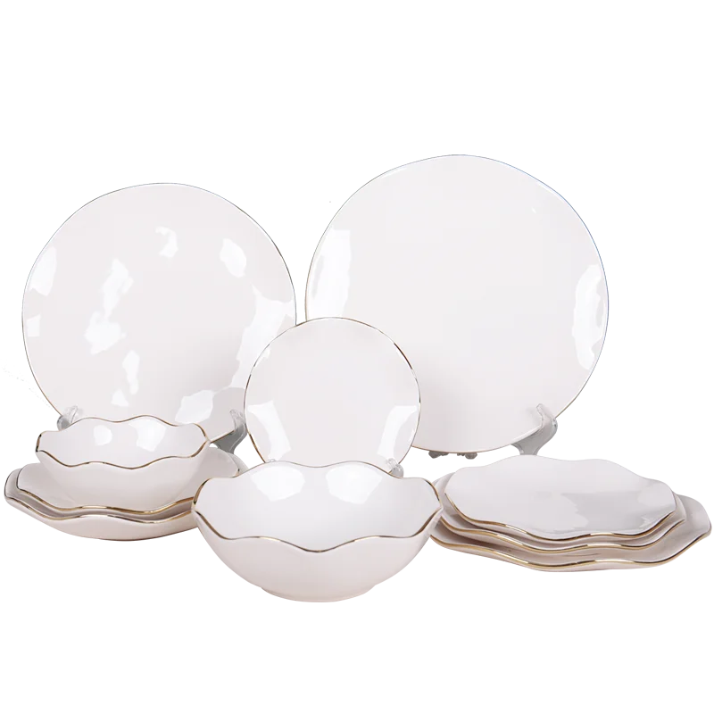 Yongsheng Novelty Ceramic Dishes White Porcelain Cheap Dinner Plate