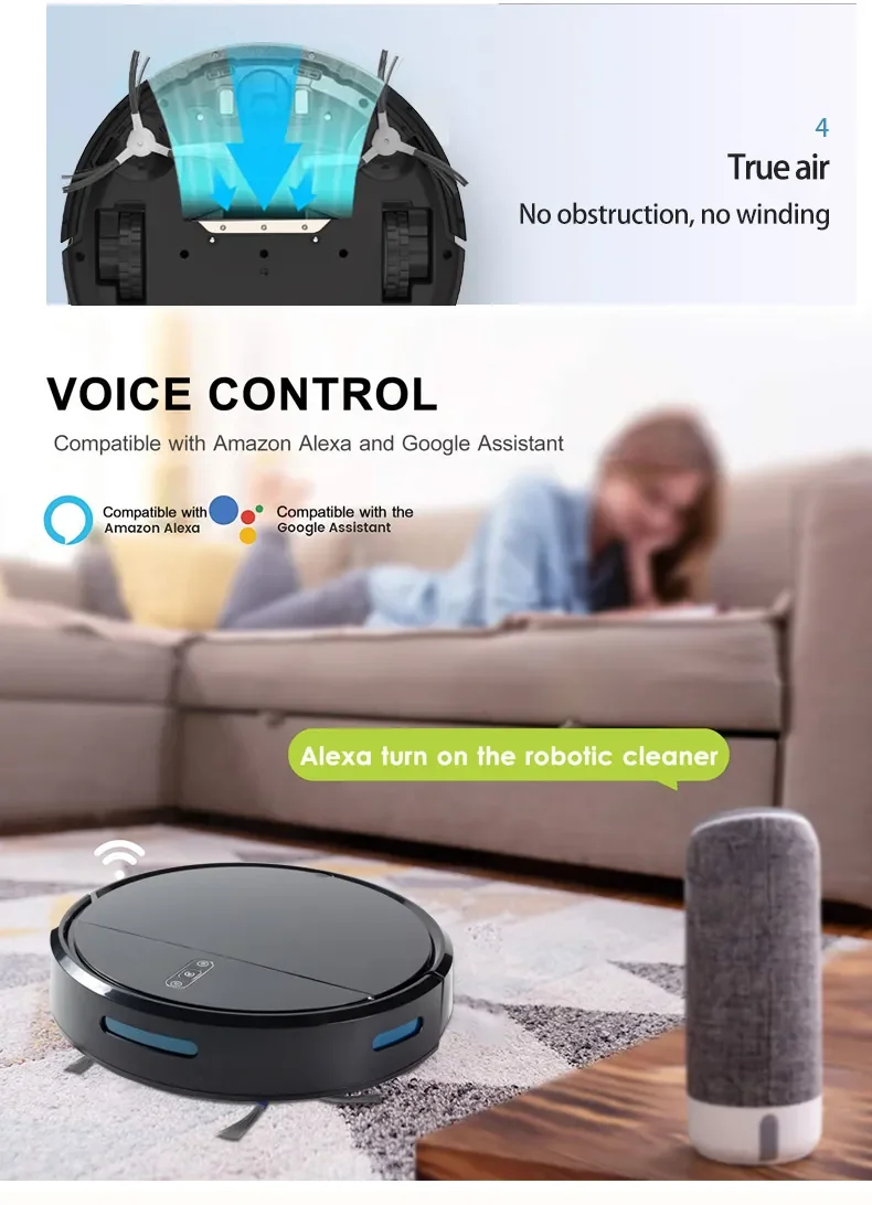 Glomarket Tuya Wifi Smart Cleaner Robot 2000pa Suction Household Smart