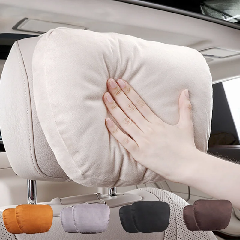 Car Headrest Neck Pillow Lumbar Support Soft Car Seat Pillows