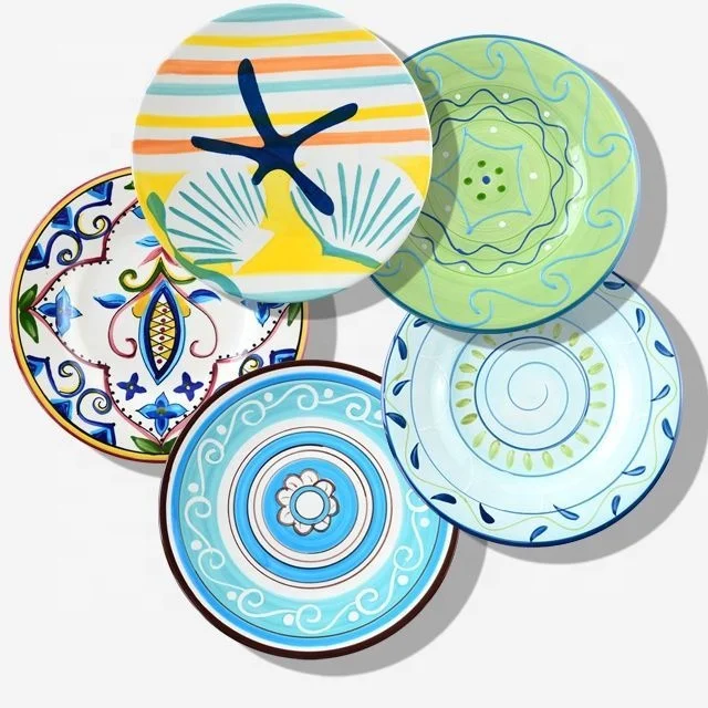 hand painted ceramic plates