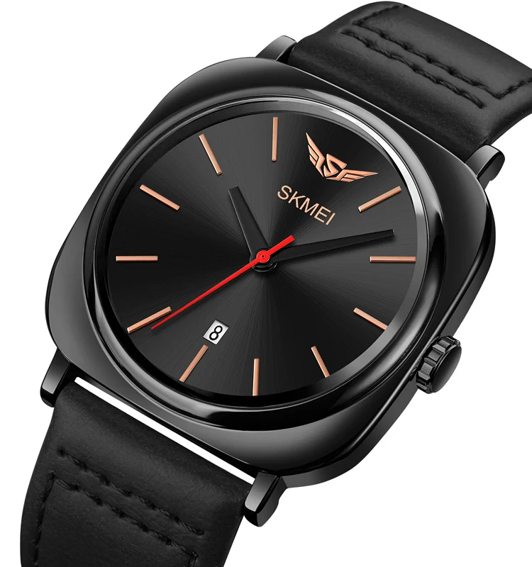 Skmei 1884 Watches Manufacturer Men Wristwatch 30m Waterproof Reloj Quartz Watch for Men with Leather Band