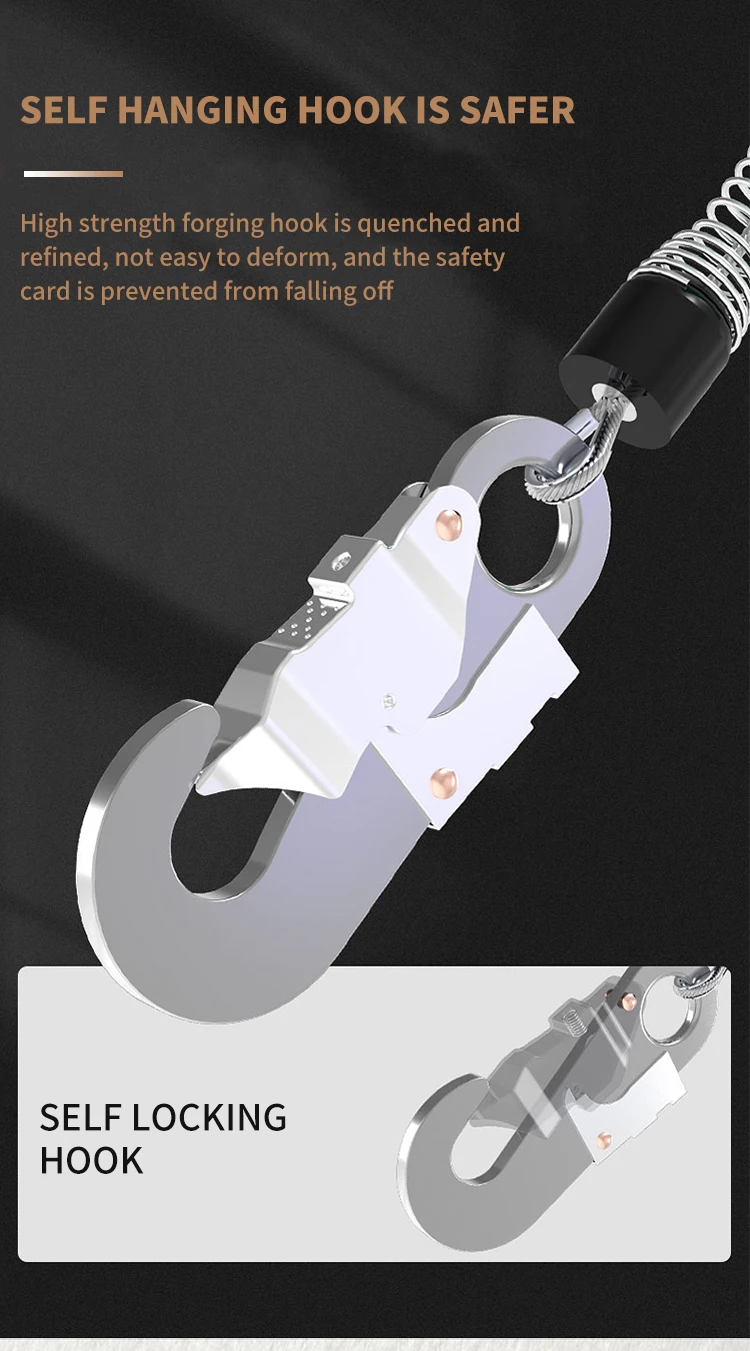 150 Kg Fall Arrest Device Self Retracting 5 Meter Lifeline Fall Arrest ...