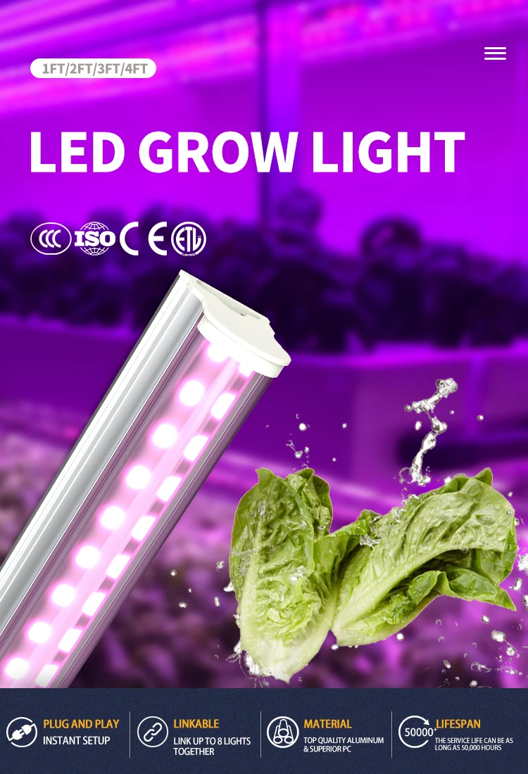 Barrina T5 4ft Aluminum Greenhouse Plant Seed Bloom Shelf Led Grow