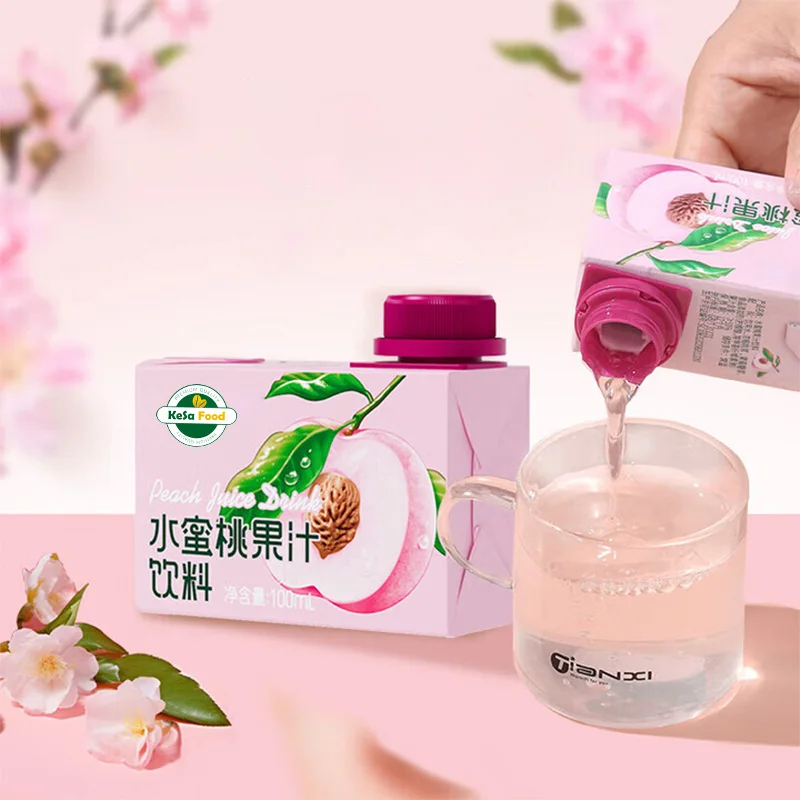 100ml フレッシュピーチフレーバージュースドリンクバルク卸売