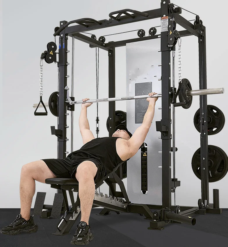 Commercial Gym Equipment Multi-Function Station-Smith Machine & Fitness Squat Frame Gantry Combination