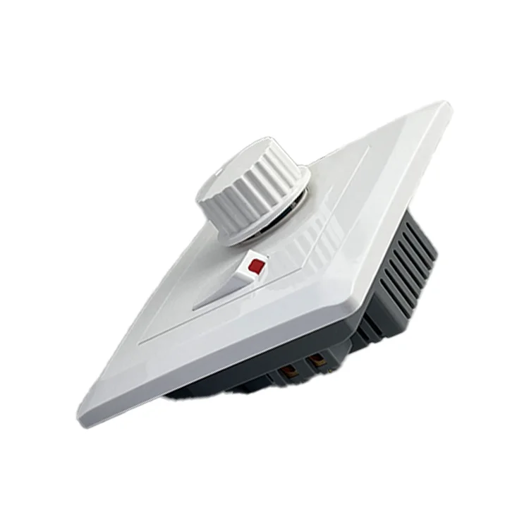 UK Standard One Gang Speed Dimmer Switch 10 Years Warranty Hotel Design Switch Socket Wall Electric Light Wall Switch