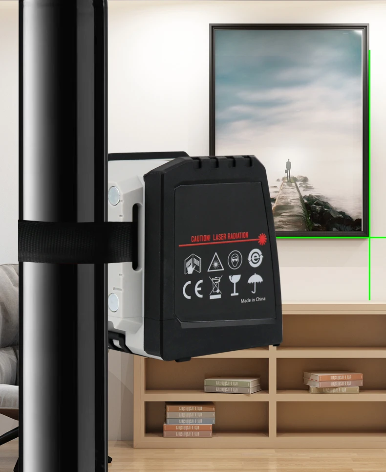 Лазерный уровень MAKA с зелеными линиями, новый дизайн, крестообразный нивелир с магнитом, который можно повесить на ноготь