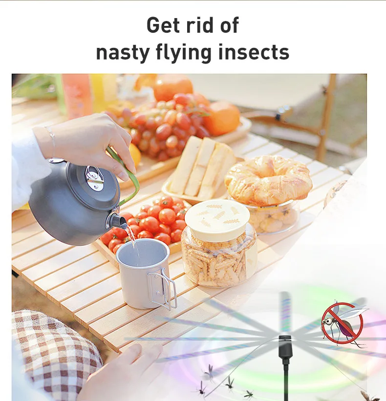 Fly Fans For Tables, Fly Repellent Fan With Soft Blades, Fly Fan For Tables Fly Repellent Fan With Soft Blades Fly Fan Outdoor Indoor Keep Flies Away Soundless And Portable 4 Pack