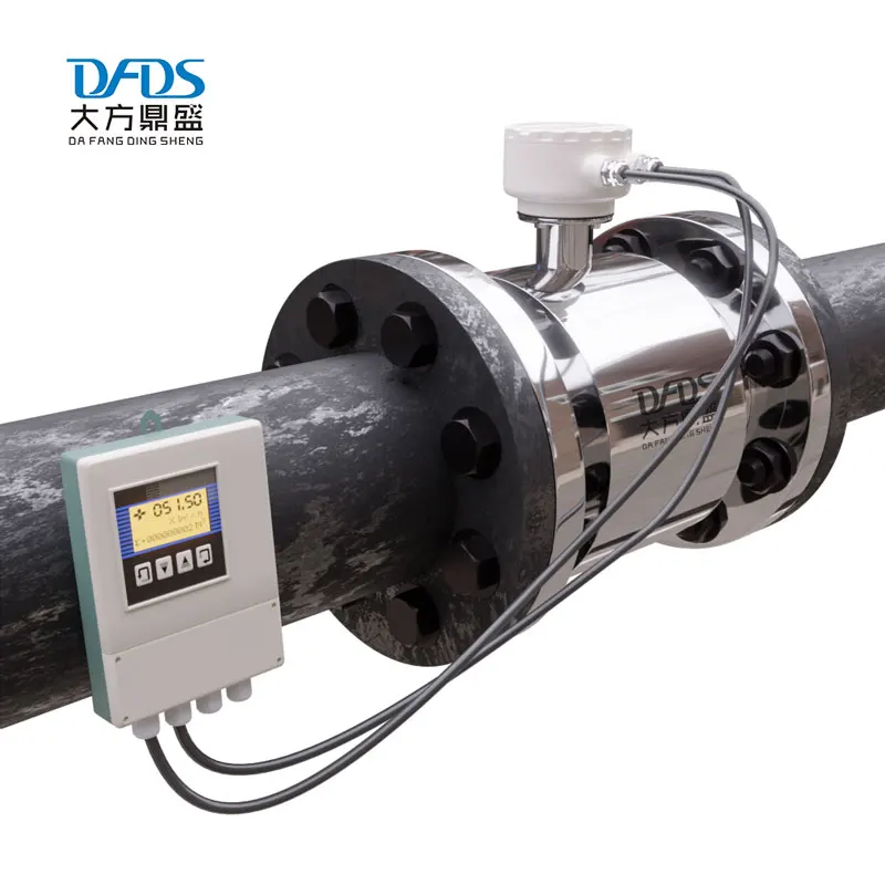 Water Flow Measurement Device Split Type 4 Inch Lcd Liquid Flowmeter Flujometros Magnetic Water Flow Meter Wifi Dn100