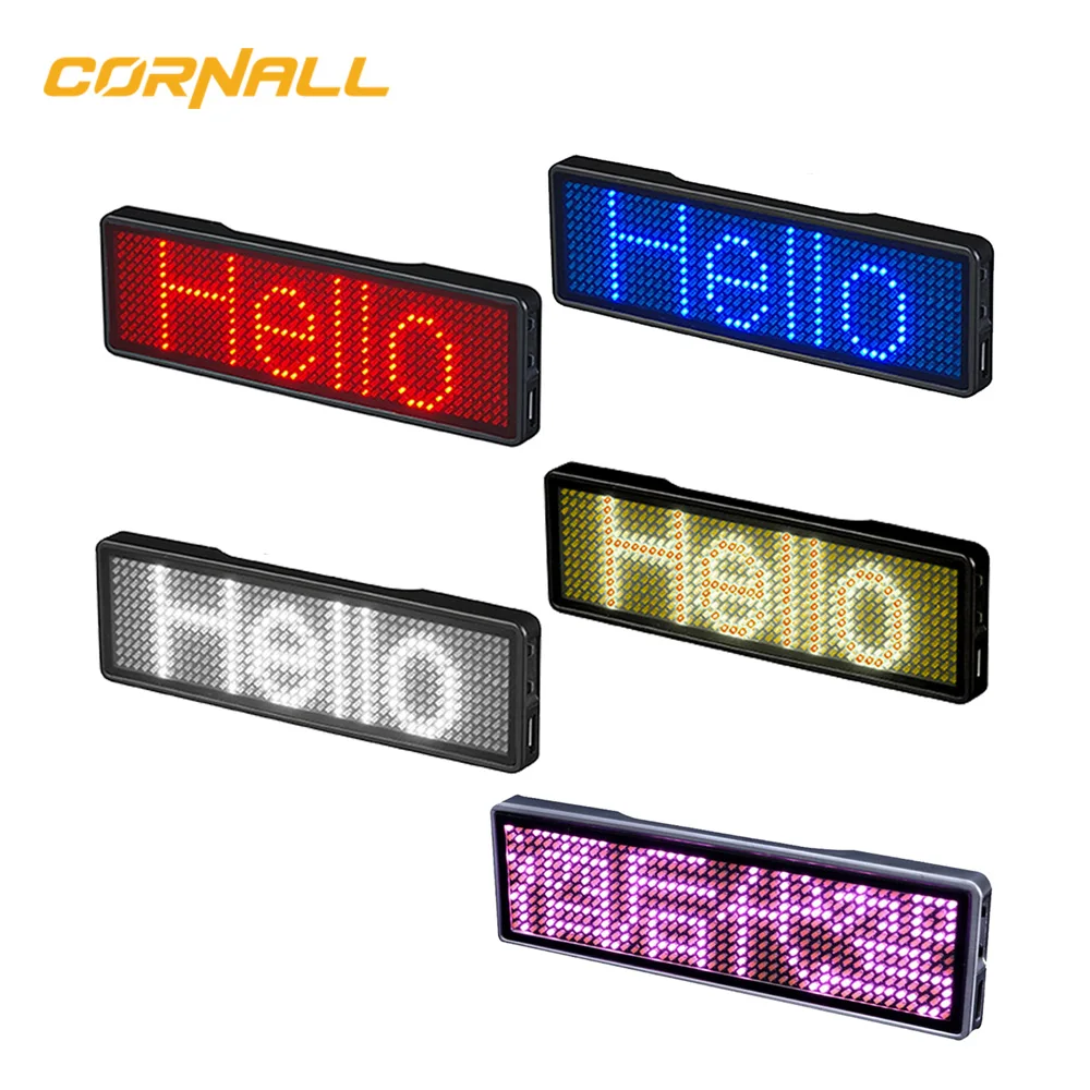 Multilanguage Led Name Badge Display/led Name Tag/mini Led Mobile Sign