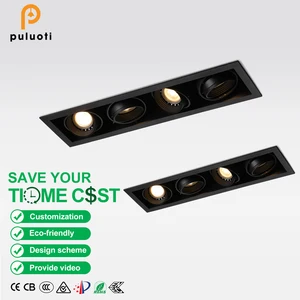 PULUOTI Factory Direct Sale Anti Glare 20W 32W LED Ceiling Light Recessed Downlights Spotlight AC220V Indoor Light Black