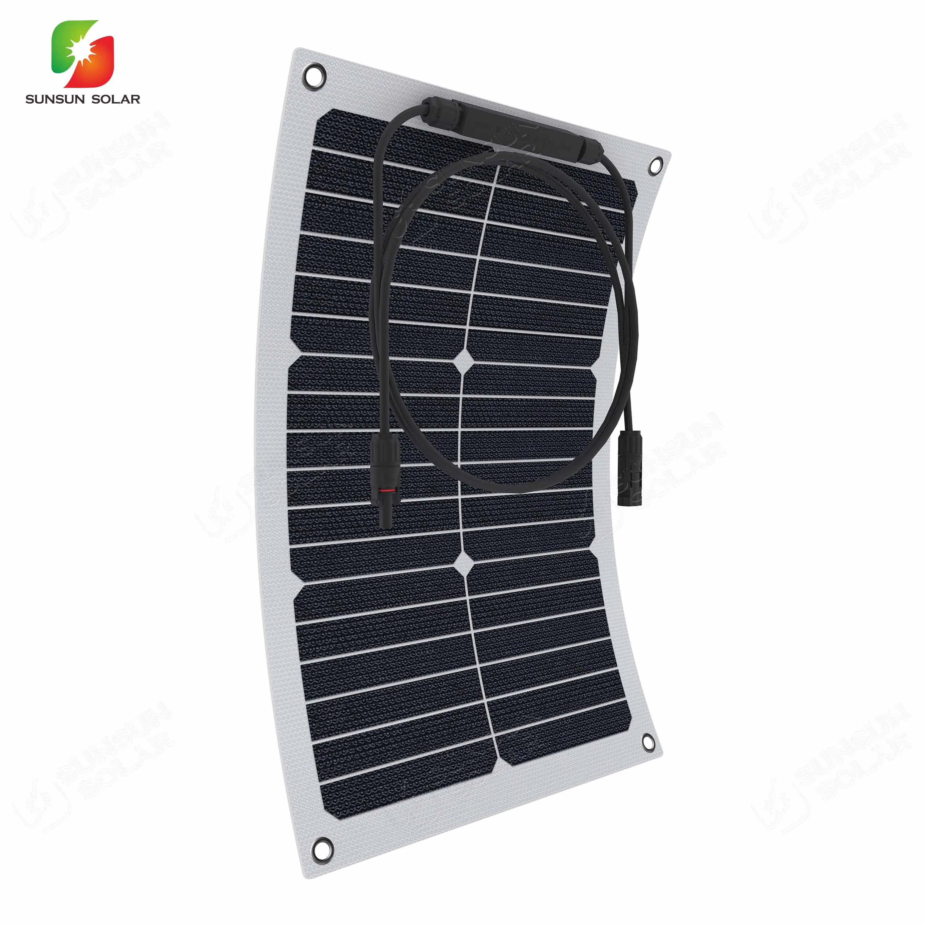 Полугибкие солнечные панели ETFE/PET OEM/ODM для морских фургонов, 20 Вт