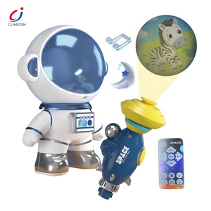 Chengji Montessori Early Educational Baby Play Toy Assembly Multi-functional Astronaut Projector Night Light with Remote Control