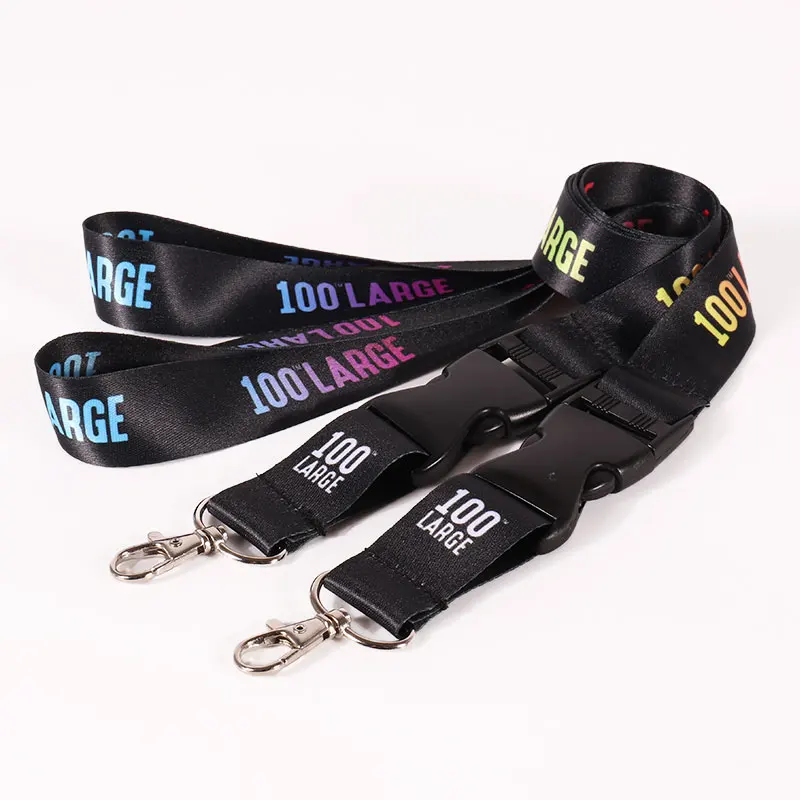 Hot Sale Cheap Custom Polyester Ribbon Sublimation Heat Transfer Printed Id Card Badge Holder Lanyard Strap for Business Meeting