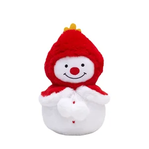 Soft Christmas Plush Toy Snowman Sleeping Doll Decor Filled with PP Cotton