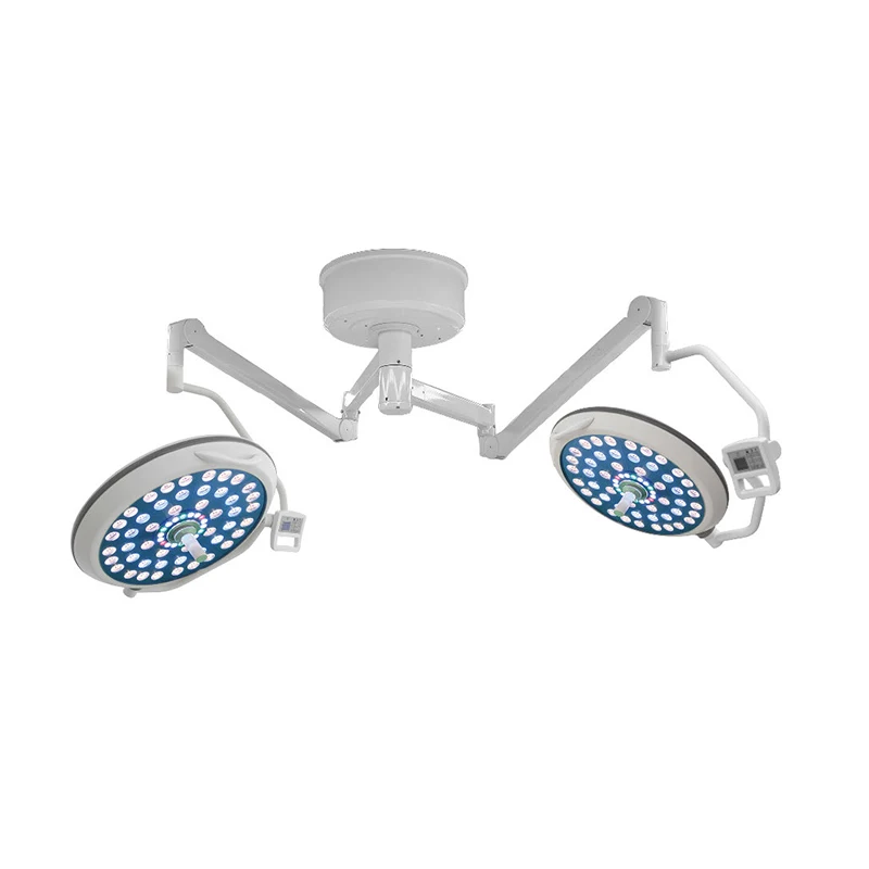 MICARE Multi-color Plus E700/700 Luz LED cirúrgica com bloco cirúrgico duplo montado no teto, lâmpadas cirúrgicas com alça esterilizável