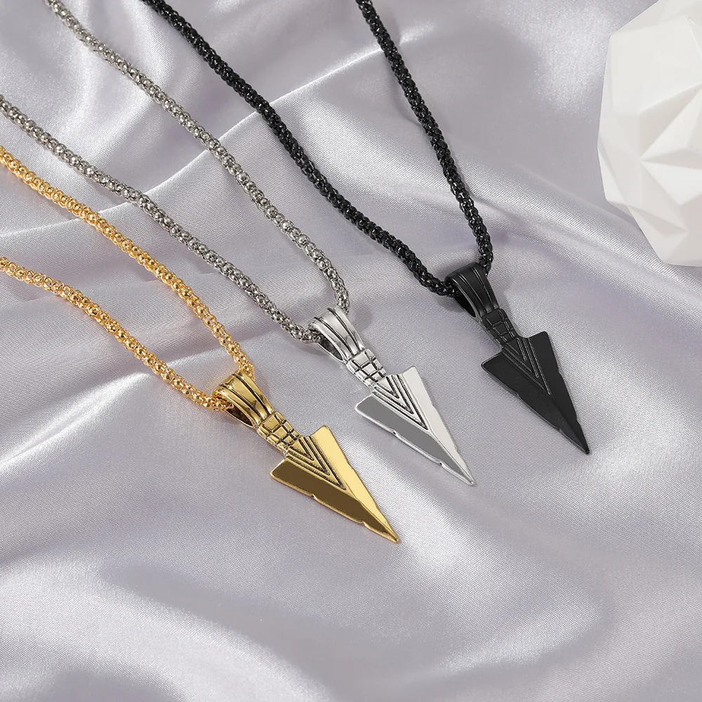 Spear Like Geometric outlet Shaped Pendant & Necklace