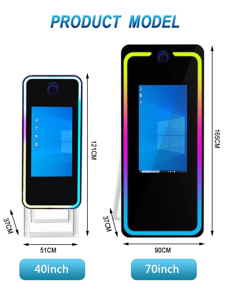 Vanya 2022 Wholesale Magic Mirror Photo Booth With Camera For Wedding