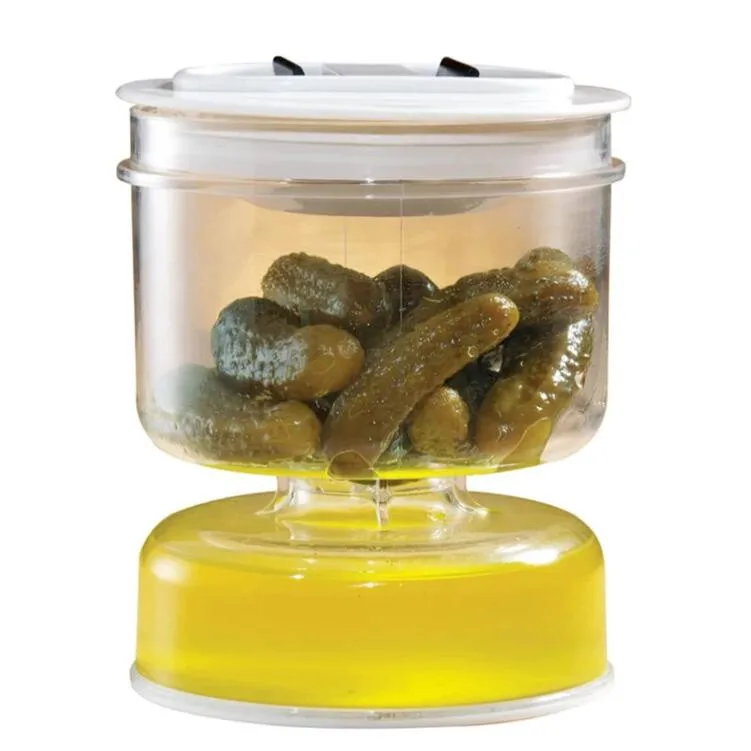 Innovative Pickle Jar Fine Workmanship Plastic Hourglass Design Sealed