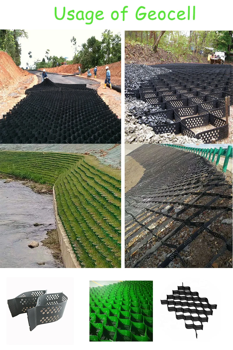 Ground Grid Gravel For Retaining Wall For Soil Stabilization Geocell