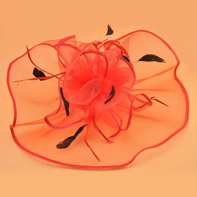 Шляпа Дерби Genya для женщин Вуалетка головной убор с повязкой на голову Свадебная цветами коктейльными сетчатыми перьями свадебная фата
