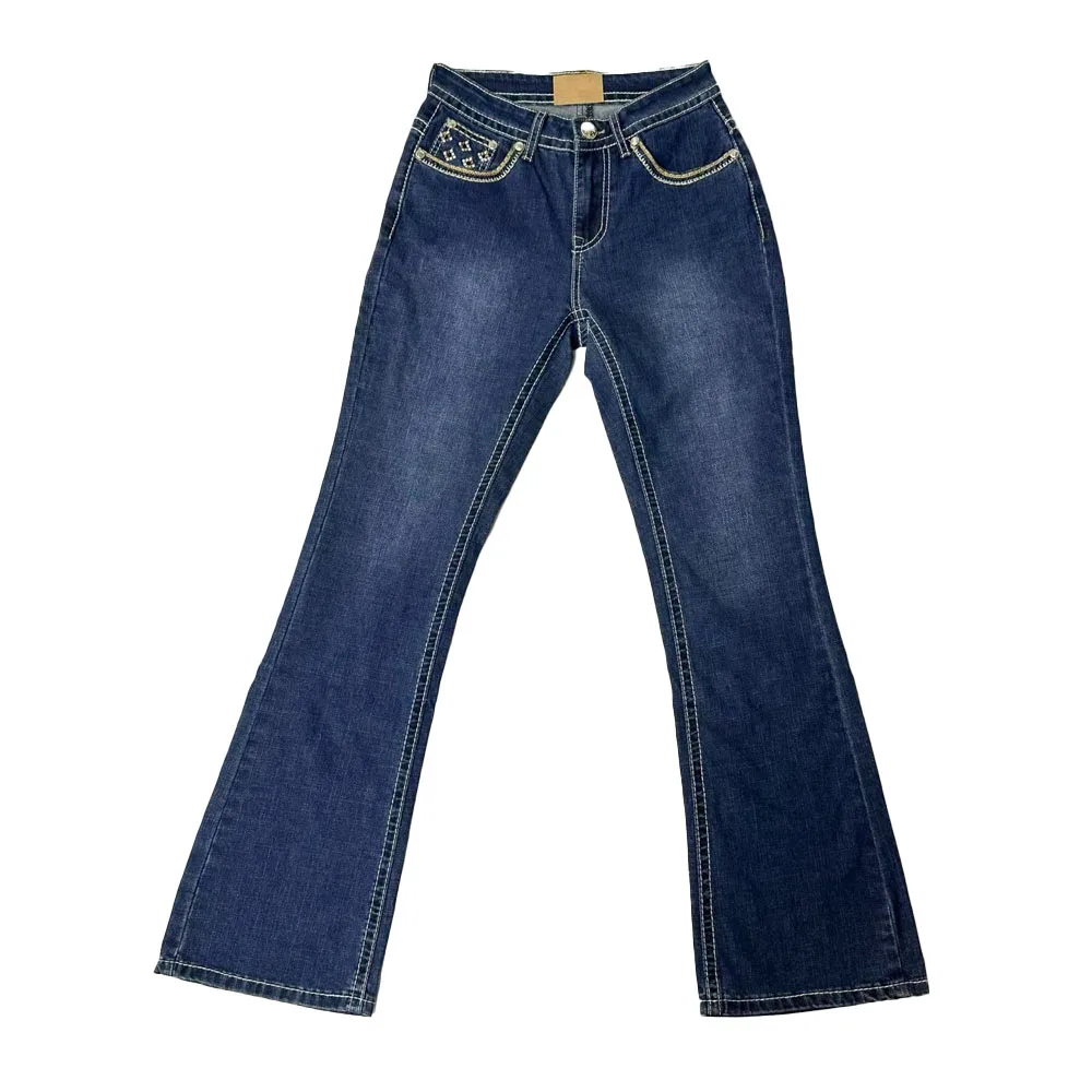 Rock Revival Ladies' Madison Bootcut Jeans High Waist Stretch Denim Custom  Embroidery Flare Style Logo Pocket Y2K Sexy Style