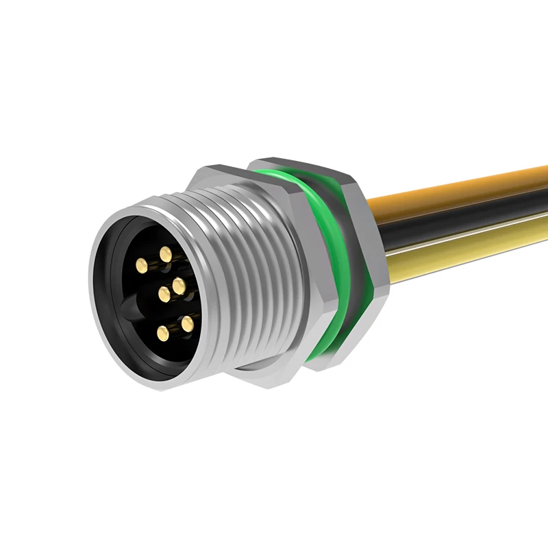 7/8 aviation plug 3 4pin 5hole 6pin waterproof Watertight connector IP68 assembled Metal 7/8 power connector Male connectors