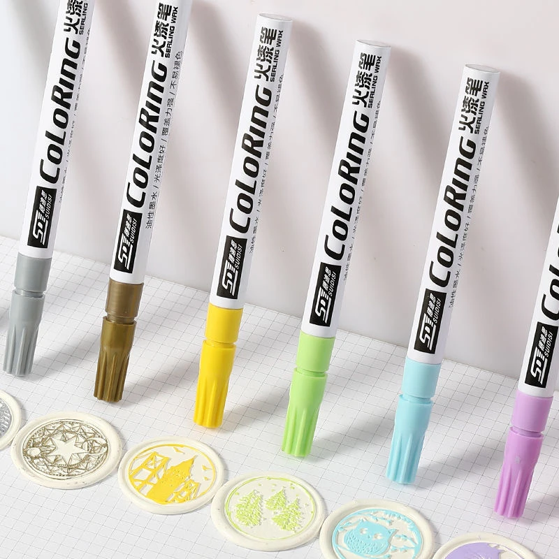 Индивидуальная Подарочная открытка «сделай сам» золотой серебряный белый 10 ярких портативных восковых штампов