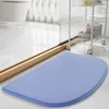 Memory Foam Bathroom Mat - Solid Light Blue
