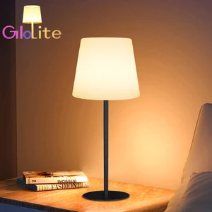 GloLite LED Table Lamp Modern Decorative Indoor Outdoor Desktop Light for Living Room Remote Control Cordless Plastic Body AC