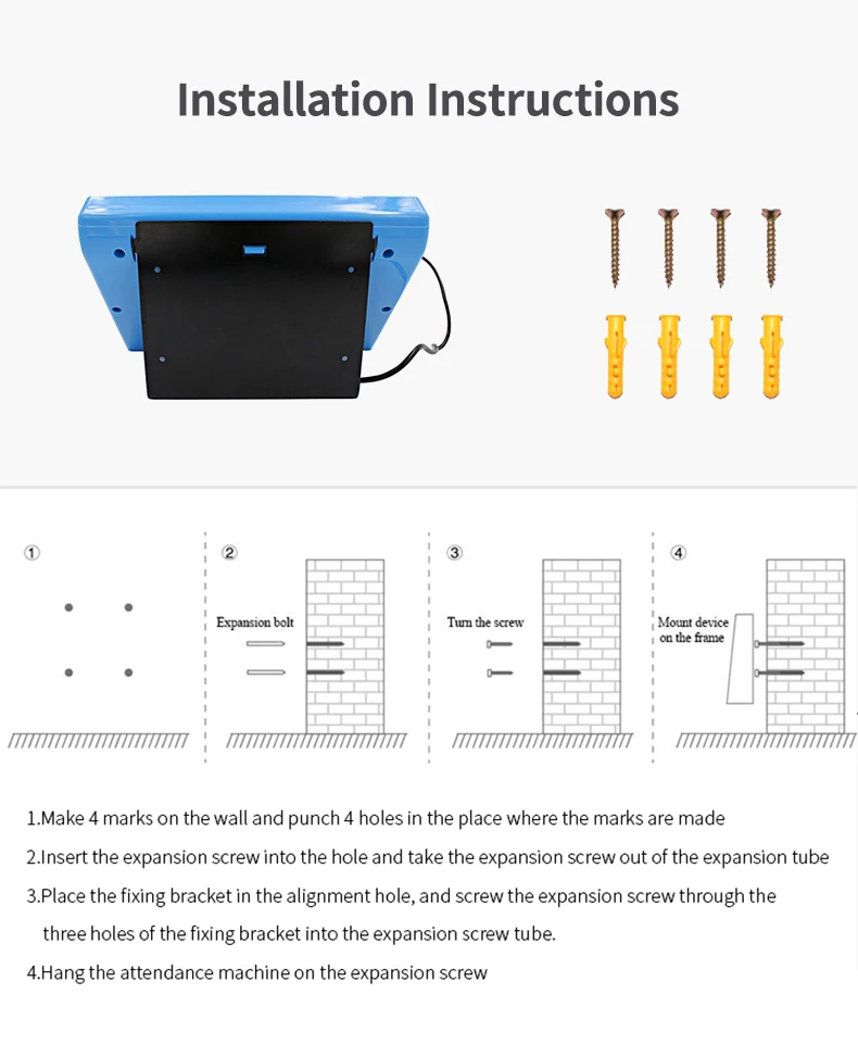 Biometric Facial Time Attendance Machine with Face and Fingerprint Recognition