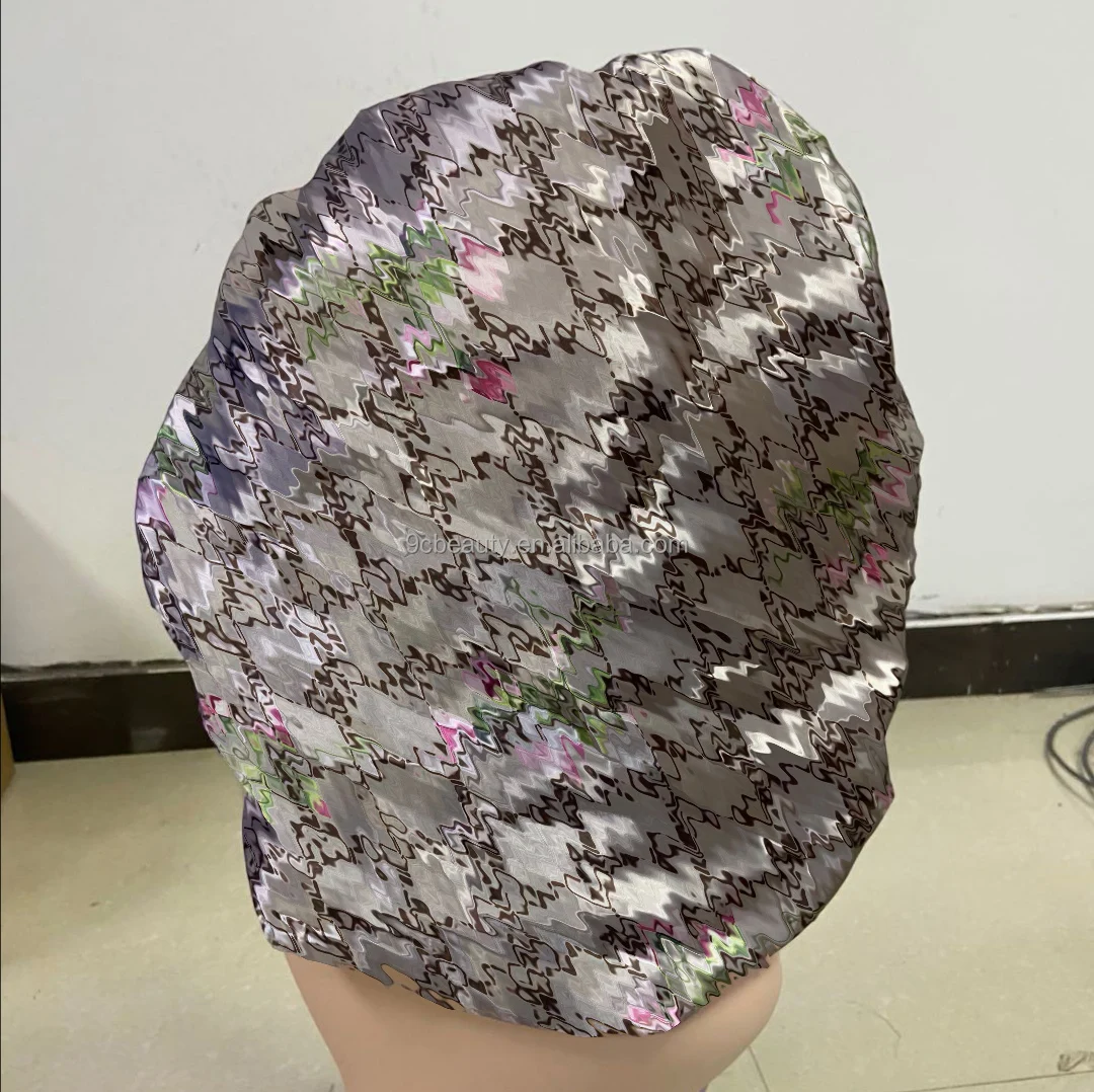 Newest Design 100 Luxury Patterns Premium Silk Designer Bonnets Women Wholesale