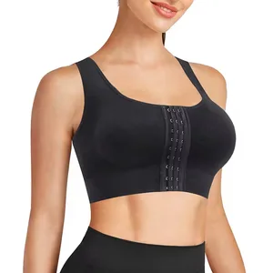 Sports Underwear Running Shockproof Fitness Vest  Shapewear Post Surgery Compression Bra Top Bodyshaper for Woman