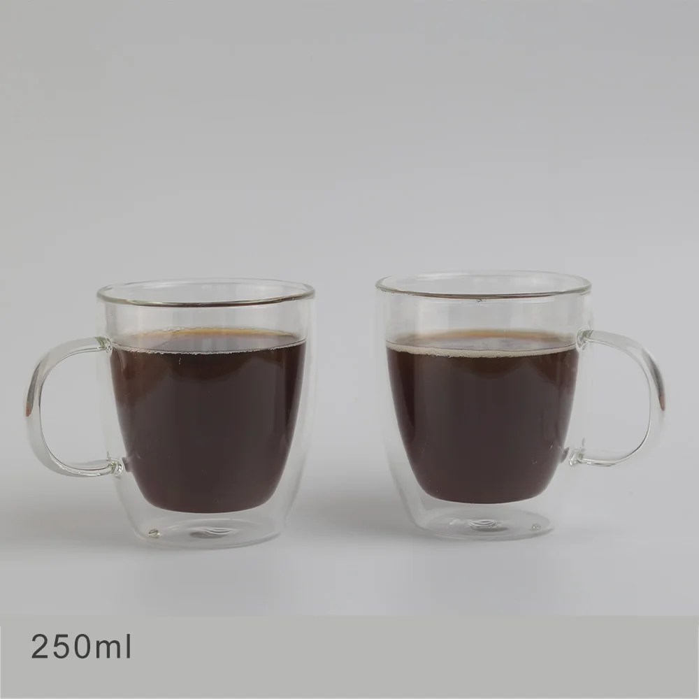 big handmade double walled mug - borosilicate glass – Ezu Studio