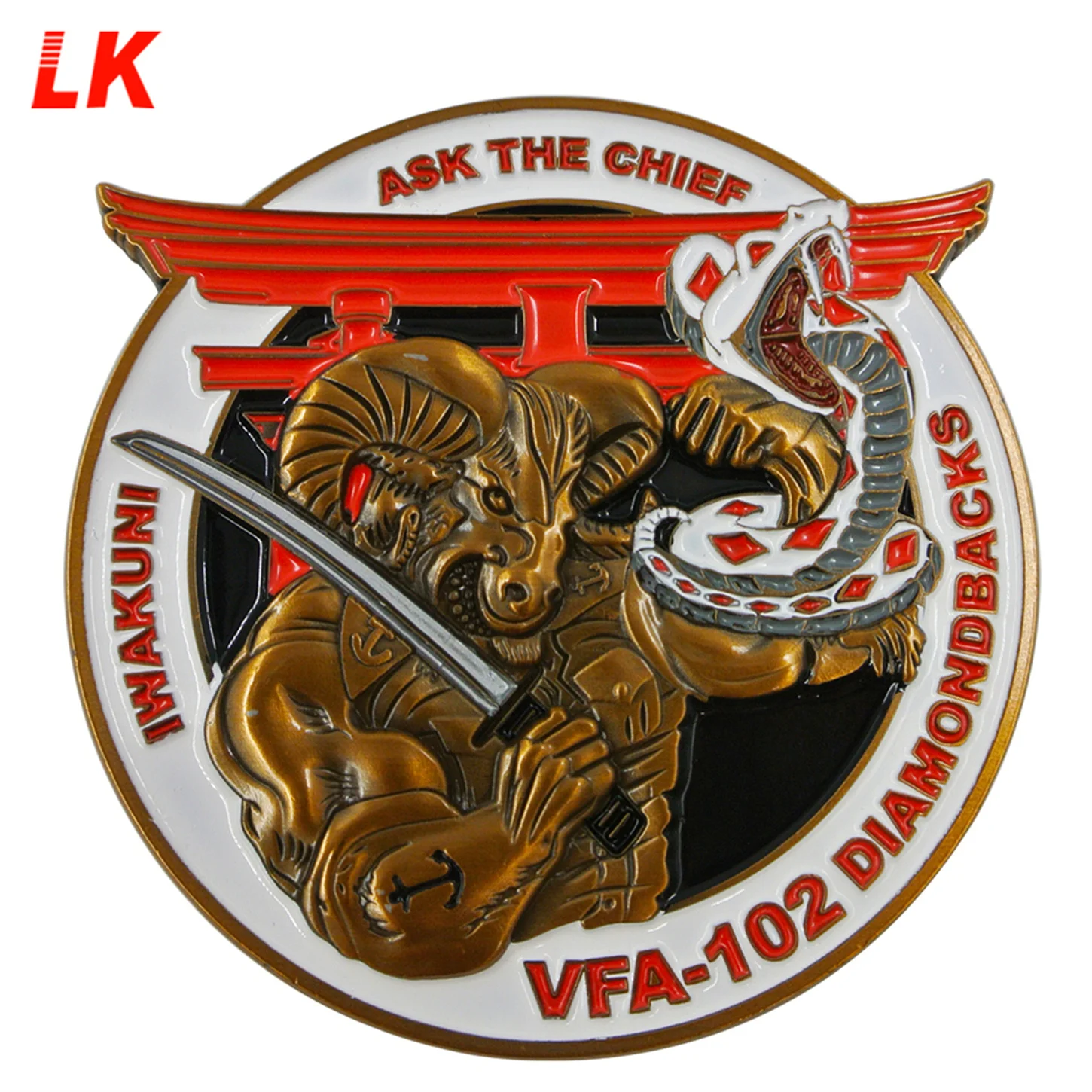 Oversize Challenge Mad Dog 3D Challenge Coin by Signature Coins