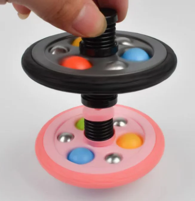 Multi Functional Tires Pop Finger Toy Stress Reduction Anxiety Relief Fidget Spinner for Kids