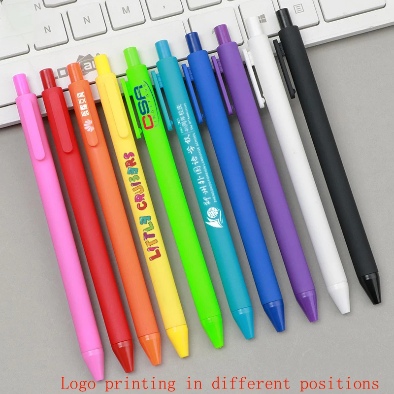 Soft PVC Cartoon Characters Custom 0.5mm Gel 1.0mm Ball Point Pen With Logo for Kid Writing Acrylic Clip Orange Pens