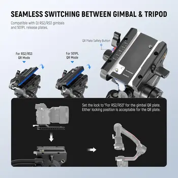 NEEWER LL34 78" Video Camera Tripod One Step Quick Release with Adjustable Damping Fluid Head, Heavy Duty Carbon Fiber Tripod product image