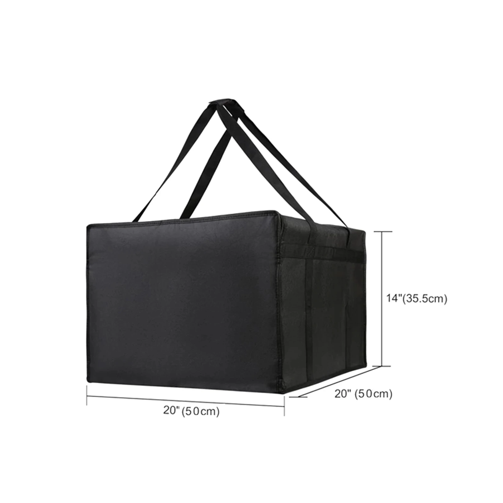 HANSUN Fully Insulated Lightweight Reusable Thermal Pizza Food Delivery Bag for Personal Outdoor Catering & Shopping
